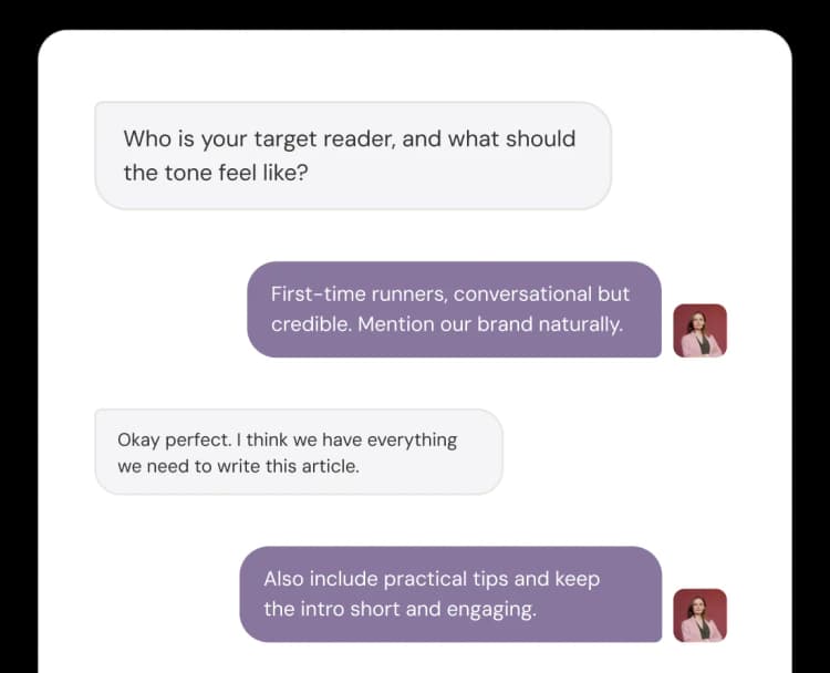 Chat with the AI